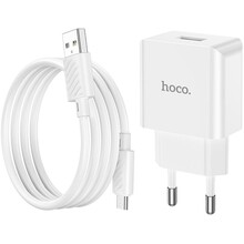 Зарядний пристрій HOCO C106A 10.5W + кабель micro-USB White