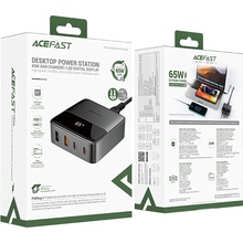 Сетевое зарядное устройство ACEFAST Z6 + кабель AC 1.5м Black (6974316283324)
