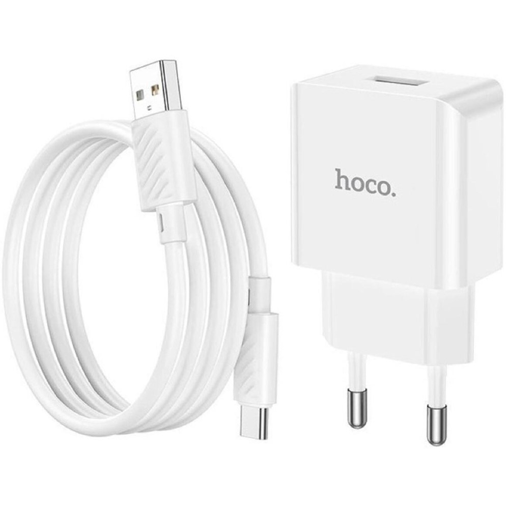 Сетевое зарядное устройство HOCO C106A + кабель USB Type-C White Тип сетевое зарядное устройство