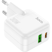 Сетевое зарядное устройство HOCO C111A PD30W+QC3.0 White