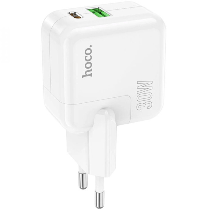 Сетевое зарядное устройство HOCO C111A PD30W+QC3.0 White