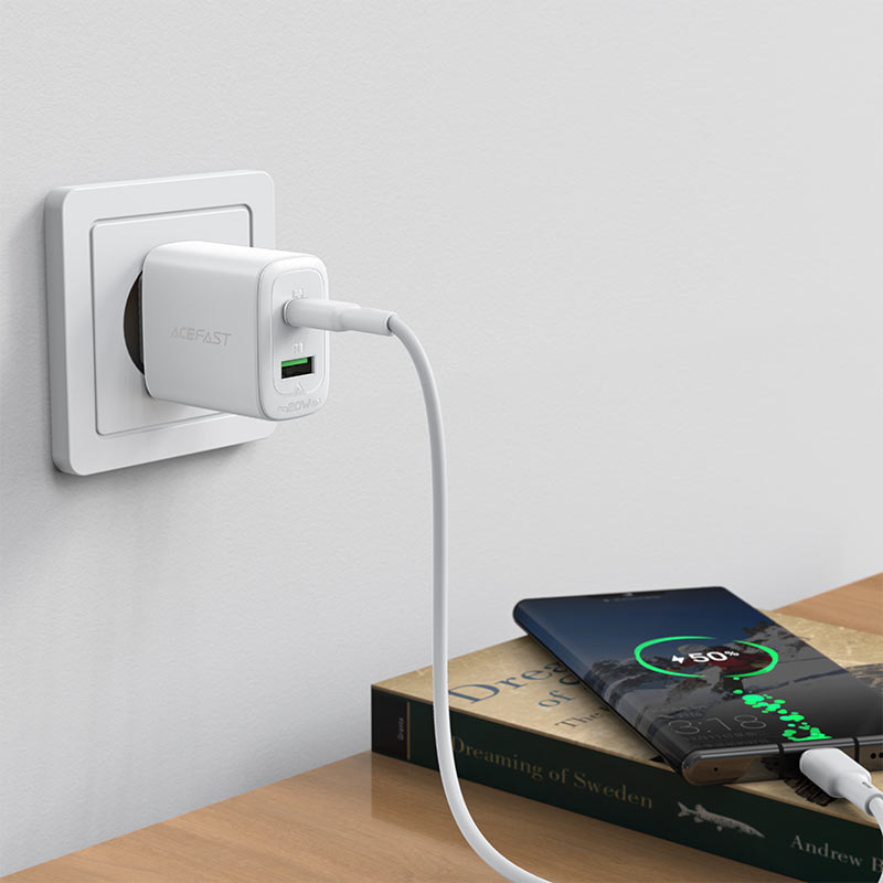 Зовнішній вигляд Зарядний пристрій ACEFAST A25 White (AFA25W)