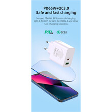 Сетевое зарядное устройство HOCO C113A Awesome PD65W White