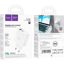 Сетевое зарядное устройство HOCO C113A Awesome PD65W White