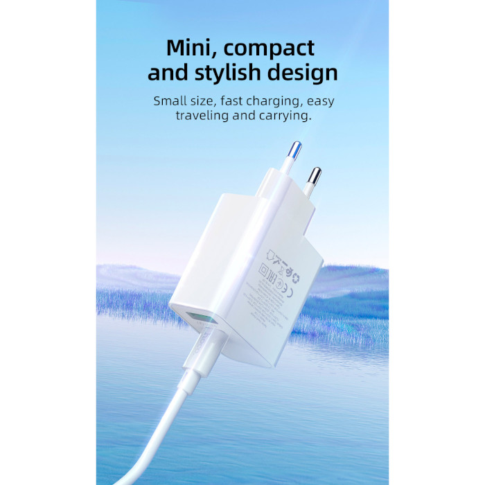 Сетевое зарядное устройство HOCO C113A Awesome PD65W White Кабель отсутствует