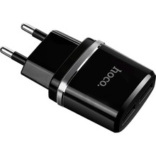 Сетевое зарядное устройство HOCO C12 Smart 2xUSB-A Black