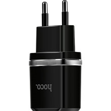 Сетевое зарядное устройство HOCO C12 Smart 2xUSB-A Black
