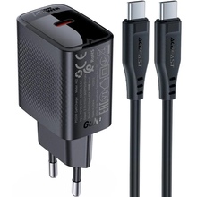 Зарядний пристрій ACEFAST A82 + кабель USB Type-C - Type-C Black (6974316280057)