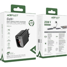 Зарядний пристрій ACEFAST A82 + кабель USB Type-C - Type-C Black (6974316280057)