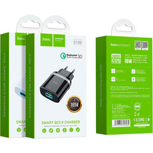 Зарядний пристрій HOCO C12Q Smart QC3.0 18W Black