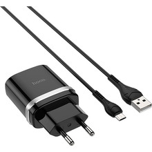 Зарядний пристрій HOCO C12Q Smart QC3.0 18W + кабель Micro-USB Black