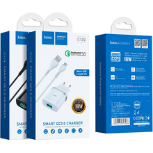 Зарядний пристрій HOCO C12Q Smart QC3.0 18W + кабель Micro-USB White