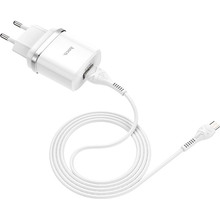 Зарядний пристрій HOCO C12Q Smart QC3.0 18W + кабель Micro-USB White