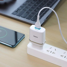 Сетевое зарядное устройство HOCO C12Q Smart QC3.0 18W + кабель Type-C White