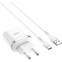 Сетевое зарядное устройство HOCO C12Q Smart QC3.0 18W + кабель Type-C White
