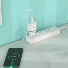 Сетевое зарядное устройство HOCO C12Q Smart QC3.0 18W + кабель Type-C White