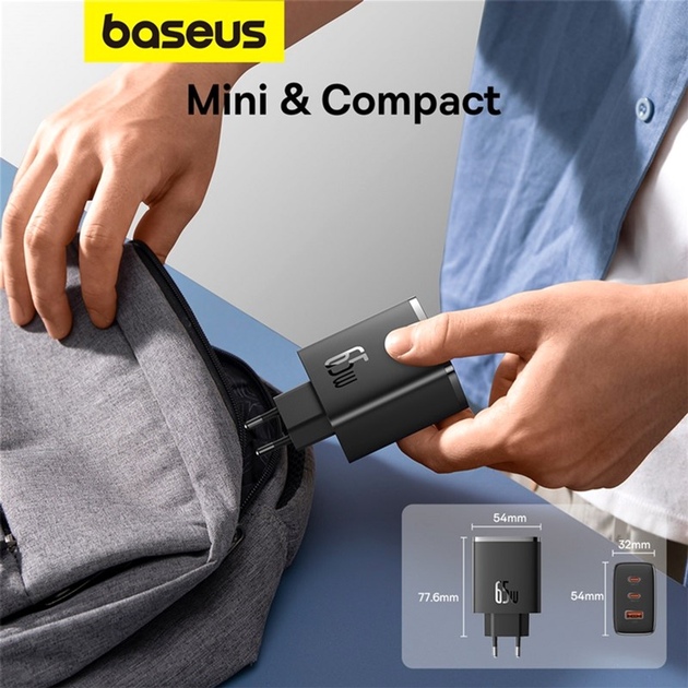 У Фокстрот Зарядний пристрій BASEUS Cube Pro Cluster Black (P10152301113-00)