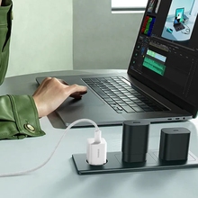 Мережевий зарядний пристрій BASEUS GaN5 Mini 25W + кабель USB Type-C - Type-C 1м Moon White (P10110909213-01)