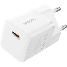 Мережевий зарядний пристрій BASEUS GaN5 Mini 25W + кабель USB Type-C - Type-C 1м Moon White (P10110909213-01)
