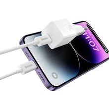 Зарядний пристрій BASEUS GaN5 Mini 30W + кабель USB Type-C - Type-C 1м Moon White (P10110902213-00)