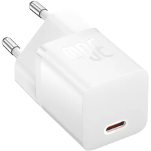 Зарядний пристрій BASEUS GaN5 Mini 30W + кабель USB Type-C - Type-C 1м Moon White (P10110902213-00)