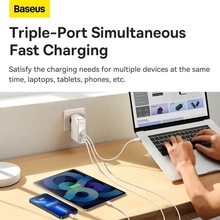 Сетевое зарядное устройство BASEUS GaN5 Pro 140W + кабель USB Type-C - Type-C 1м White (CCGP100202)