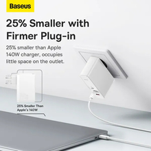 Сетевое зарядное устройство BASEUS GaN5 Pro 140W + кабель USB Type-C - Type-C 1м White (CCGP100202)