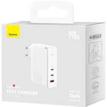 Сетевое зарядное устройство BASEUS GaN5 Pro 140W + кабель USB Type-C - Type-C 1м White (CCGP100202)