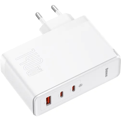 Сетевое зарядное устройство BASEUS GaN5 Pro 140W + кабель USB Type-C - Type-C 1м White (CCGP100202) Тип сетевое зарядное устройство