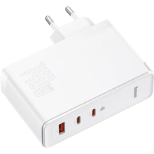 Сетевое зарядное устройство BASEUS GaN5 Pro 140W + кабель USB Type-C - Type-C 1м White (CCGP100202)