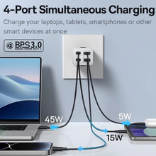 Зарядний пристрій BASEUS GaN6 Pro 65W Moon White + кабель USB Type-C - Type-C 1м White (P10162701213-00)