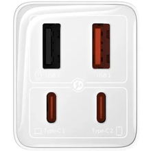 Зарядний пристрій BASEUS GaN6 Pro 65W Moon White + кабель USB Type-C - Type-C 1м White (P10162701213-00)