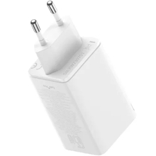 Зарядний пристрій BASEUS GaN6 Pro 65W Moon White + кабель USB Type-C - Type-C 1м White (P10162701213-00)