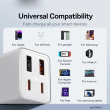 Зарядний пристрій BASEUS GaN6 Pro 65W Moon White + кабель USB Type-C - Type-C 1м White (P10162701213-00)