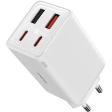 Зарядний пристрій BASEUS GaN6 Pro 65W Moon White + кабель USB Type-C - Type-C 1м White (P10162701213-00)