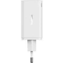 Зарядний пристрій BASEUS GaN6 Pro 65W Moon White + кабель USB Type-C - Type-C 1м White (P10162701213-00)