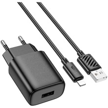 Зарядний пристрій HOCO C134A Charger set 12W (EU) Black (6942007621311)