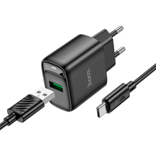 Зарядний пристрій HOCO C140A Charger set QC3.0 18W (EU) Black (6942007627825)