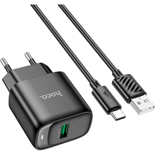 Зарядний пристрій HOCO C140A Charger set QC3.0 18W (EU) Black (6942007627825)