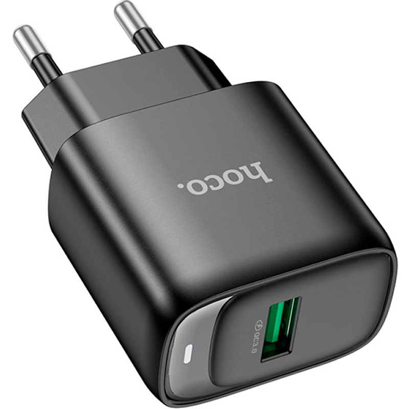 Зарядний пристрій HOCO C140A QC3.0 18W (EU) Black (6942007627788) Потужність 18