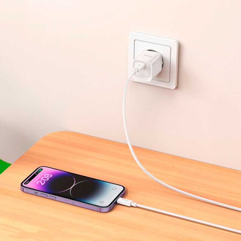 Фото Сетевое зарядное устройство HOCO C146A Charger set PD20W (EU) White (6942007630252)