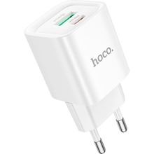 Сетевое зарядное устройство HOCO C147A Charm PD20W+QC3.0 (EU) White (6942007630276)