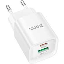 Сетевое зарядное устройство HOCO C147A Charm PD20W+QC3.0 (EU) White (6942007630276)
