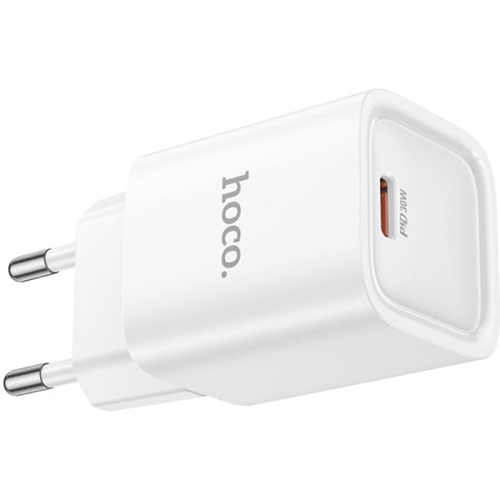 Сетевое зарядное устройство HOCO C148A Charm PD30W (EU) White (6942007630306) Кабель отсутствует