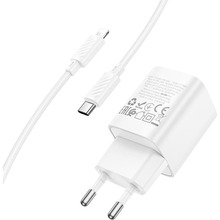 Зарядний пристрій HOCO C148A Charm Charger set PD30W (EU) White (6942007630313)