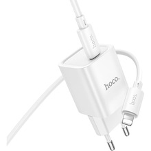 Зарядний пристрій HOCO C148A Charm Charger set PD30W (EU) White (6942007630313)