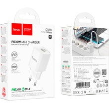 Зарядний пристрій HOCO C149A Charm PD30W+QC3.0 (EU) White (6942007630337)
