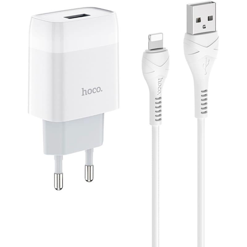 Сетевое зарядное устройство HOCO C72A Glorious Charger set 10.5W White (6931474712998)