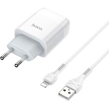 Сетевое зарядное устройство HOCO C72A Glorious Charger set 10.5W White (6931474712998)