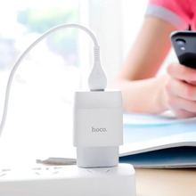 Сетевое зарядное устройство HOCO C72A Glorious Charger set 10.5W White (6931474713001)